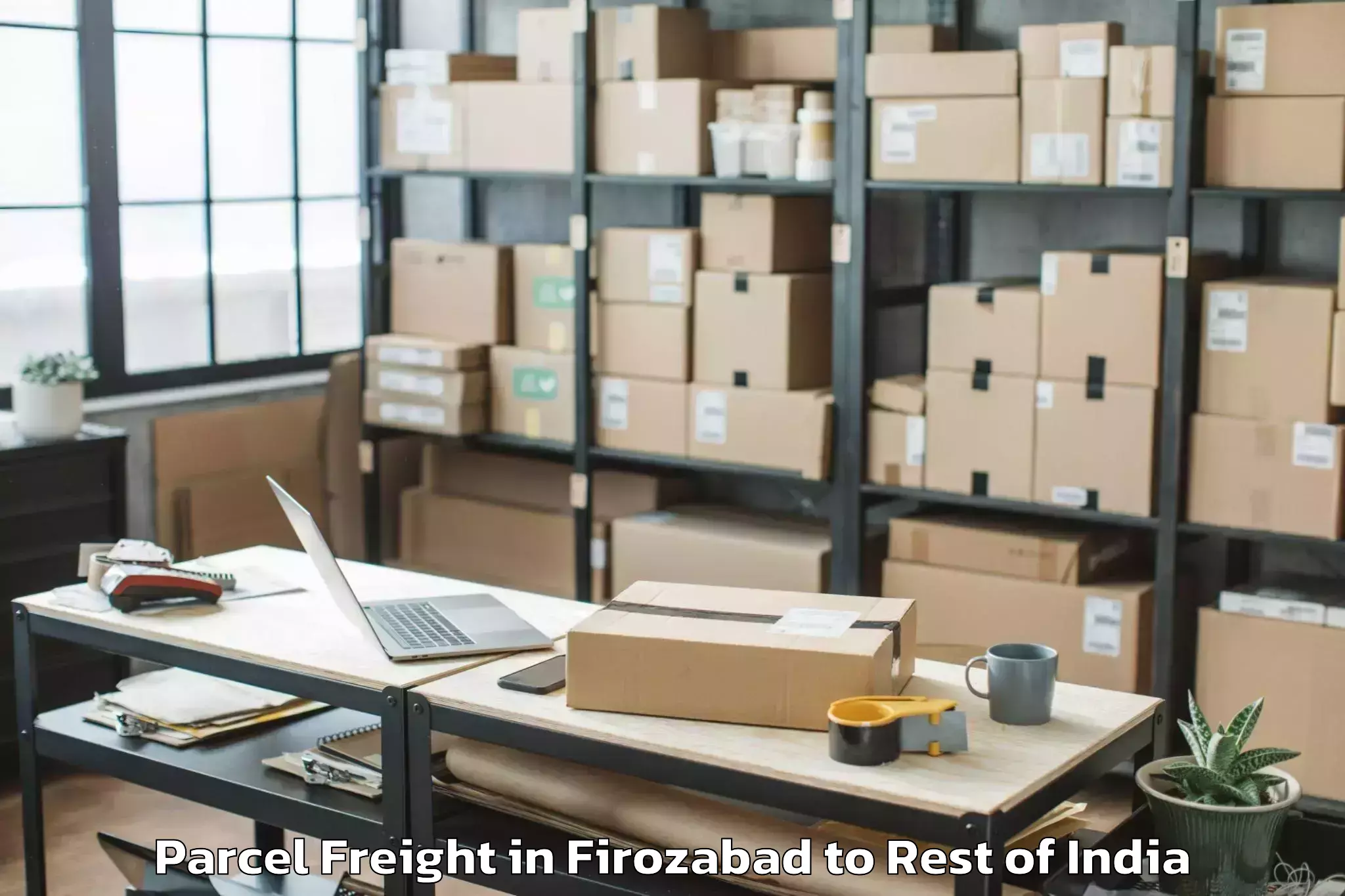 Trusted Firozabad to University Of Kashmir Srinagar Parcel Freight